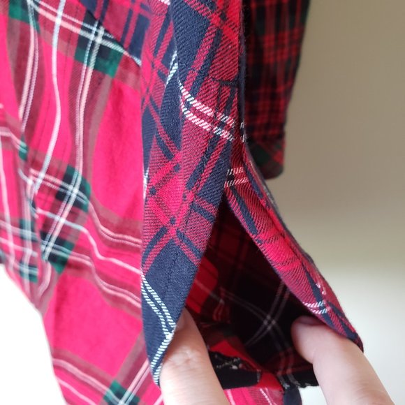 J. Jill Vibrant Plaid Tunic in Red and Blue - Picture 3 of 7